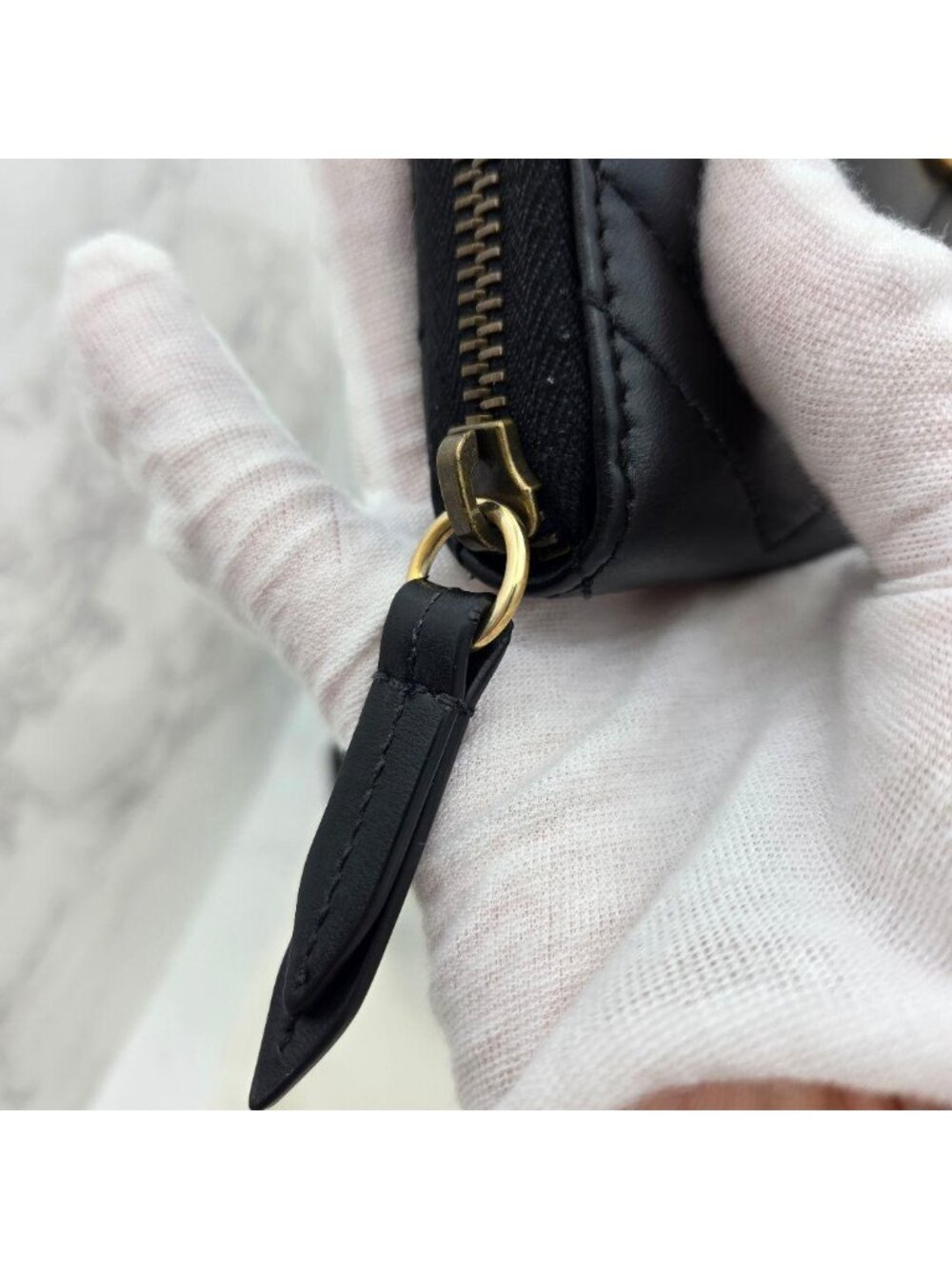 Gucci Wallet GG Marmont Quilted Black - Picture 4 of 14